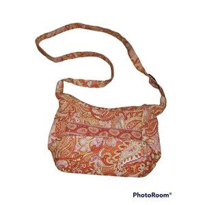 SOLD VERA BRADLEY Quilted Purse Handbag Orange Pink Yellow Paisley